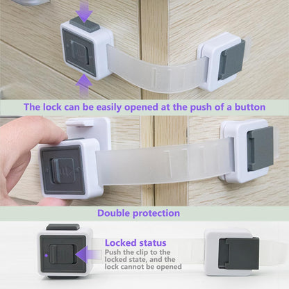 Child Proof Cabinet Locks, 4 Pack Child Locks for Drawer Cupboard Dishwasher Cupboard Pantry and Toilet. Adhesive Safety Baby Proofing Fridge Lock for Kids and Toddler