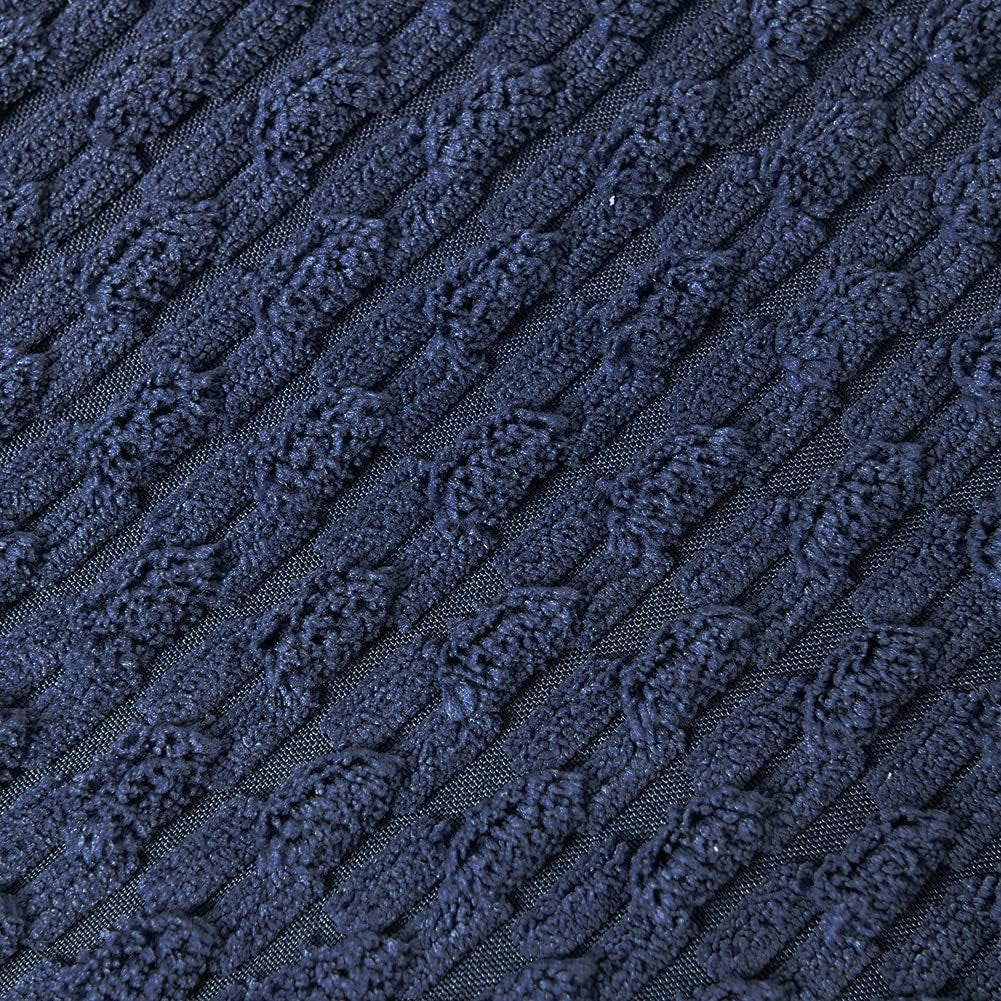 2 Packs Navy Blue Decorative Throw Pillow Covers 12X20 Inch for Couch Bed Sofa, Modern Farmhouse Boho Home Decor, Soft Cute Plush Corduroy Cushion Case 30X50 CM