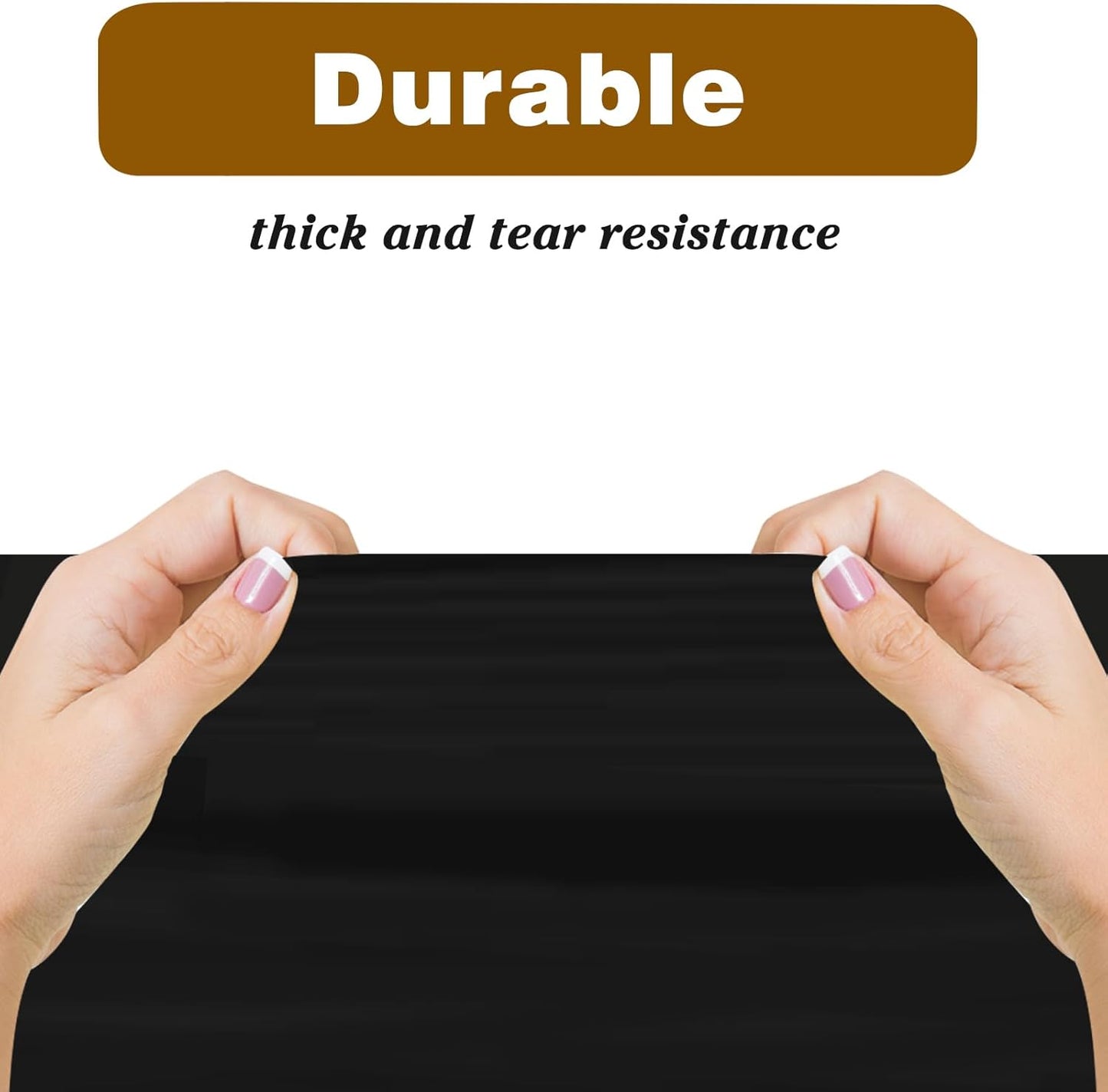 2PCS Black Plastic Tablecloths 54 X 108 Inch, Disposable Table Cloths Rectangle Party Table Covers