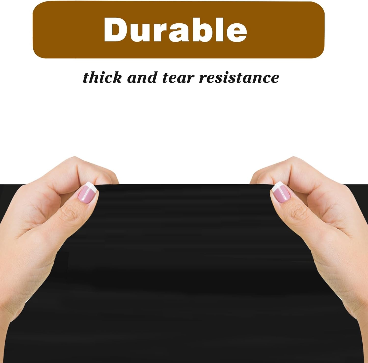 2PCS Black Plastic Tablecloths 54 X 108 Inch, Disposable Table Cloths Rectangle Party Table Covers