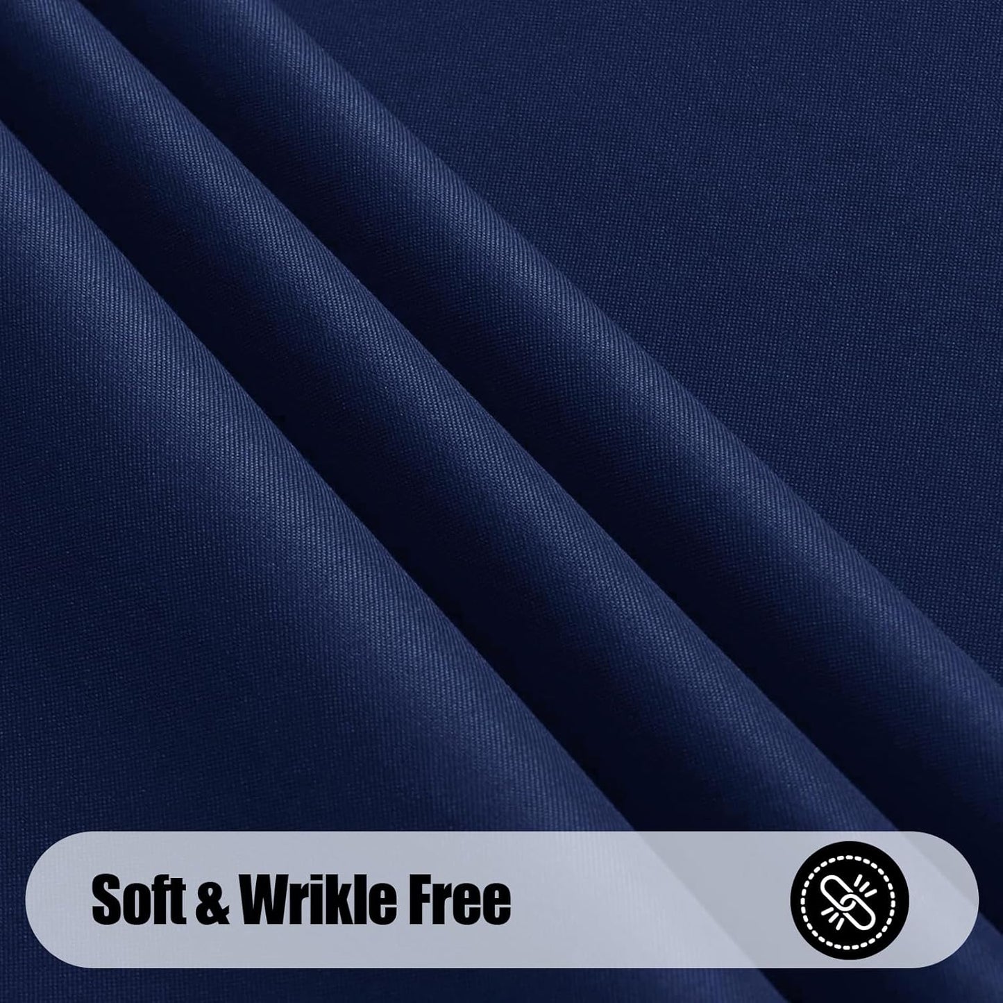 Rectangle Table Cloth, Waterproof Anti-Scratch Polyester Tablecloth, Decorative Washable Fabric Table Cover for Dining, Buffet, Parties and Outdoor, 60X84, Navy