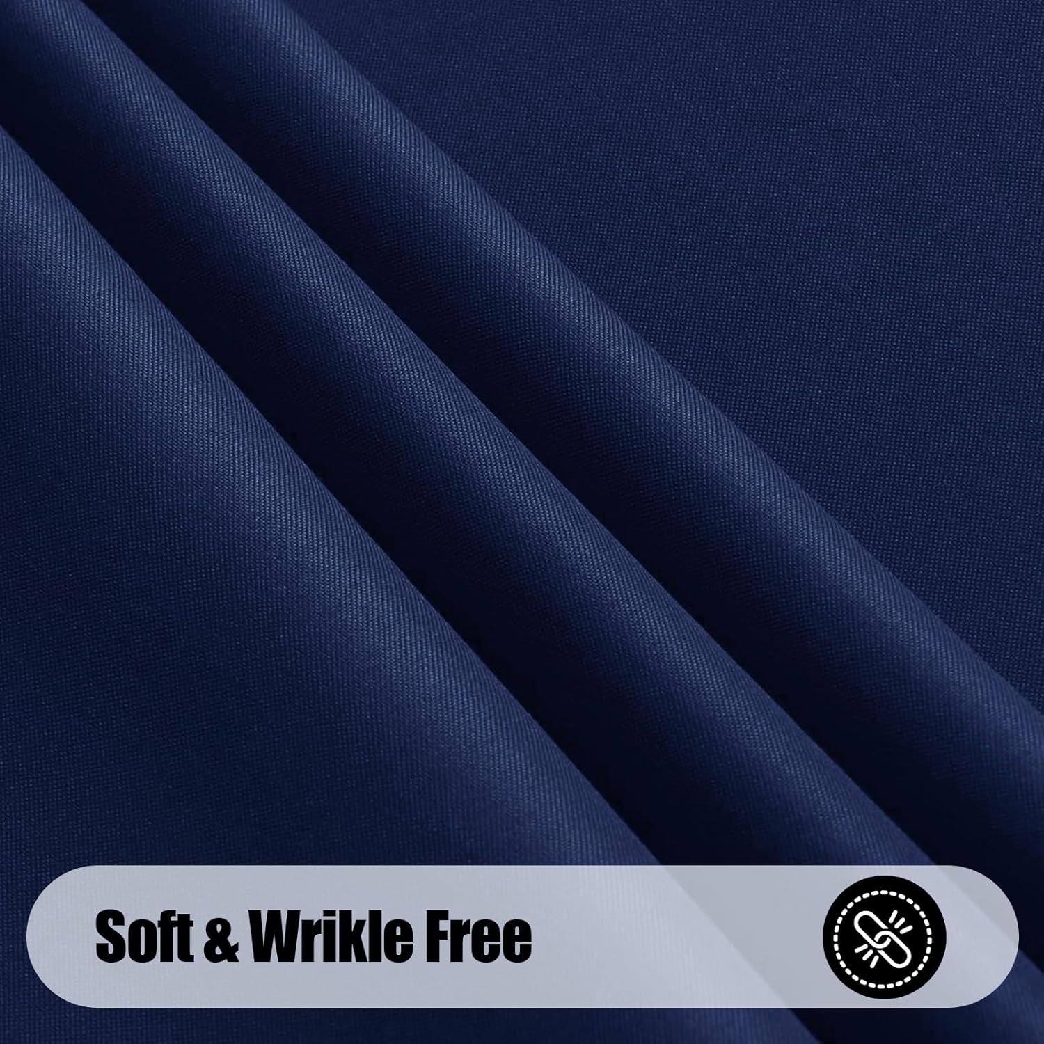 Rectangle Table Cloth, Waterproof Anti-Scratch Polyester Tablecloth, Decorative Washable Fabric Table Cover for Dining, Buffet, Parties and Outdoor, 60X84, Navy