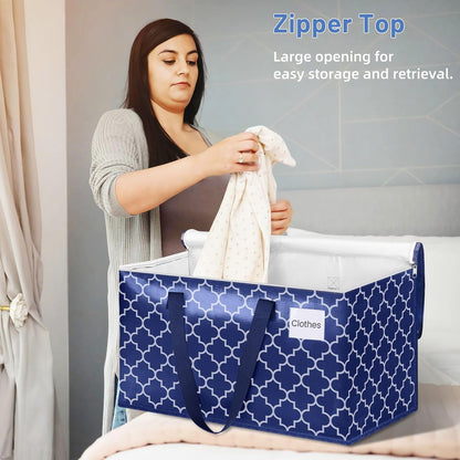 Moving Bags, Extra Large Moving Supplies, Heavy Duty Storage Bags, Packing Bags with Reinforced Zippers & Handles, Collapsible Packing Boxes, Storage Totes for Moving, Packing, 88L, 8 Packs