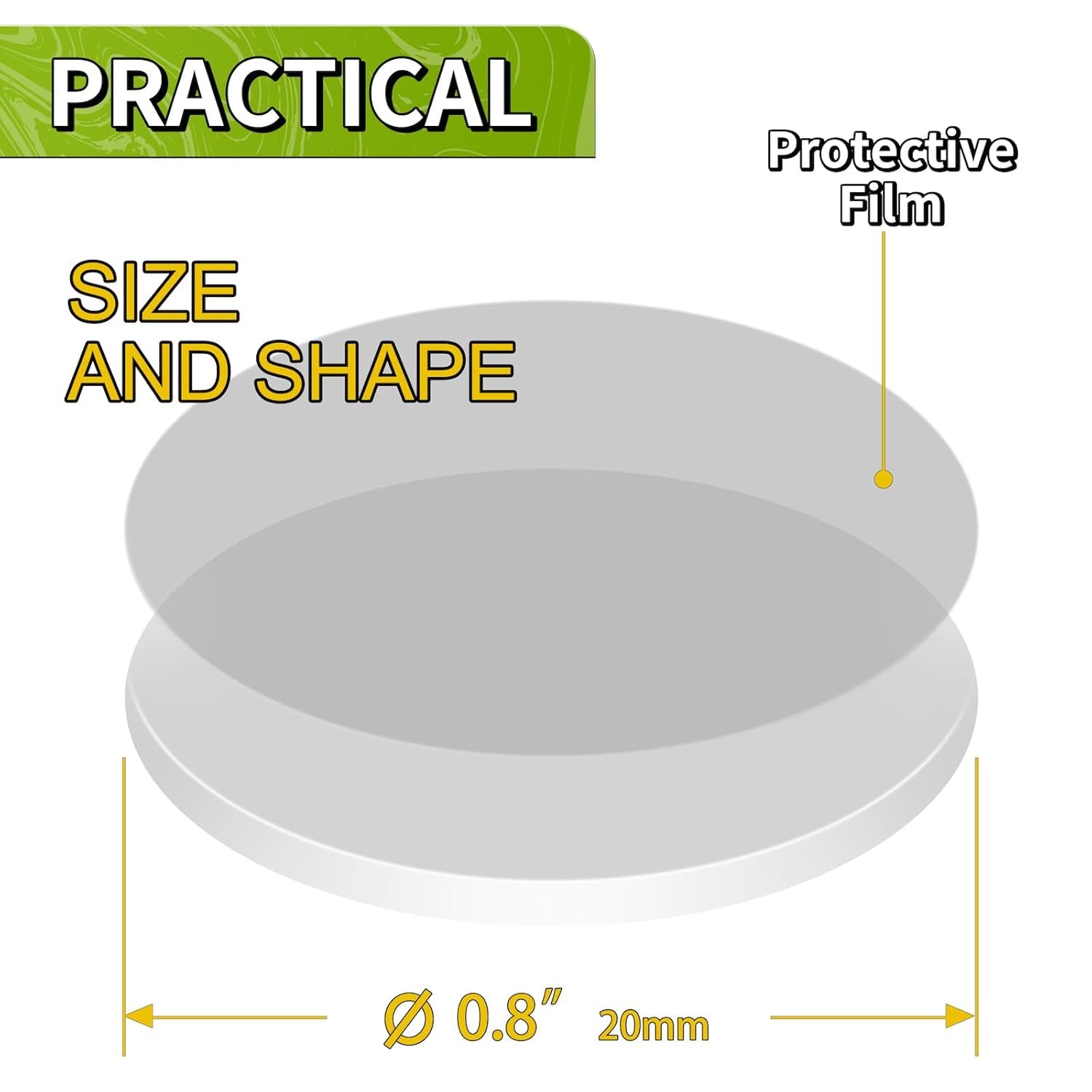 ® 350Pcs Double Sided Adhesive Dots, 0.8" Clear Removable Sticky Adhesive Mounting Putty, Waterproof No Trace Dots Adhesive Putty for Poster Picture Festival Decoration Museum (20Mm)