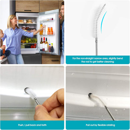 Long Drain Brush Flexible Feeding Tube Brush Slim Cleaning Brush Hose Pipe Brush