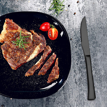 SHARECOKK Steak Knives Set of 4 - Stainless Steel Serrated Steak Knives, Kitchen Steak Knife Set, Dishwasher Safe