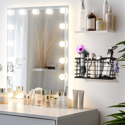 Hair Dryer Holder Hair Tool Organizer, Antirust Wall Mount Bathroom Hair Care Styling Tool Storage Basket for Hair Dryer, Curling Wands, Hair Straighteners