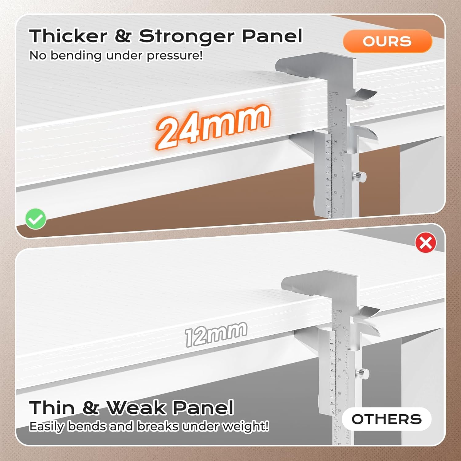 63-Inch L-Shaped Desk with Integrated Power Outlets and USB-C Port, Reversible Design, Spacious Corner Gaming and Office Desk, 0.95-Inch Thick Desktop, Sturdy Metal Frame, Ideal for Home Office and Study, White Finish