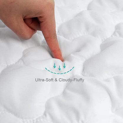 Cradle Bassinet Mattress Pad Cover for 36" × 18" Standard Cradle Mattress, Ultra Soft Microfiber Surface and Extra Waterproof Layer, Washer & Dryer Friendly