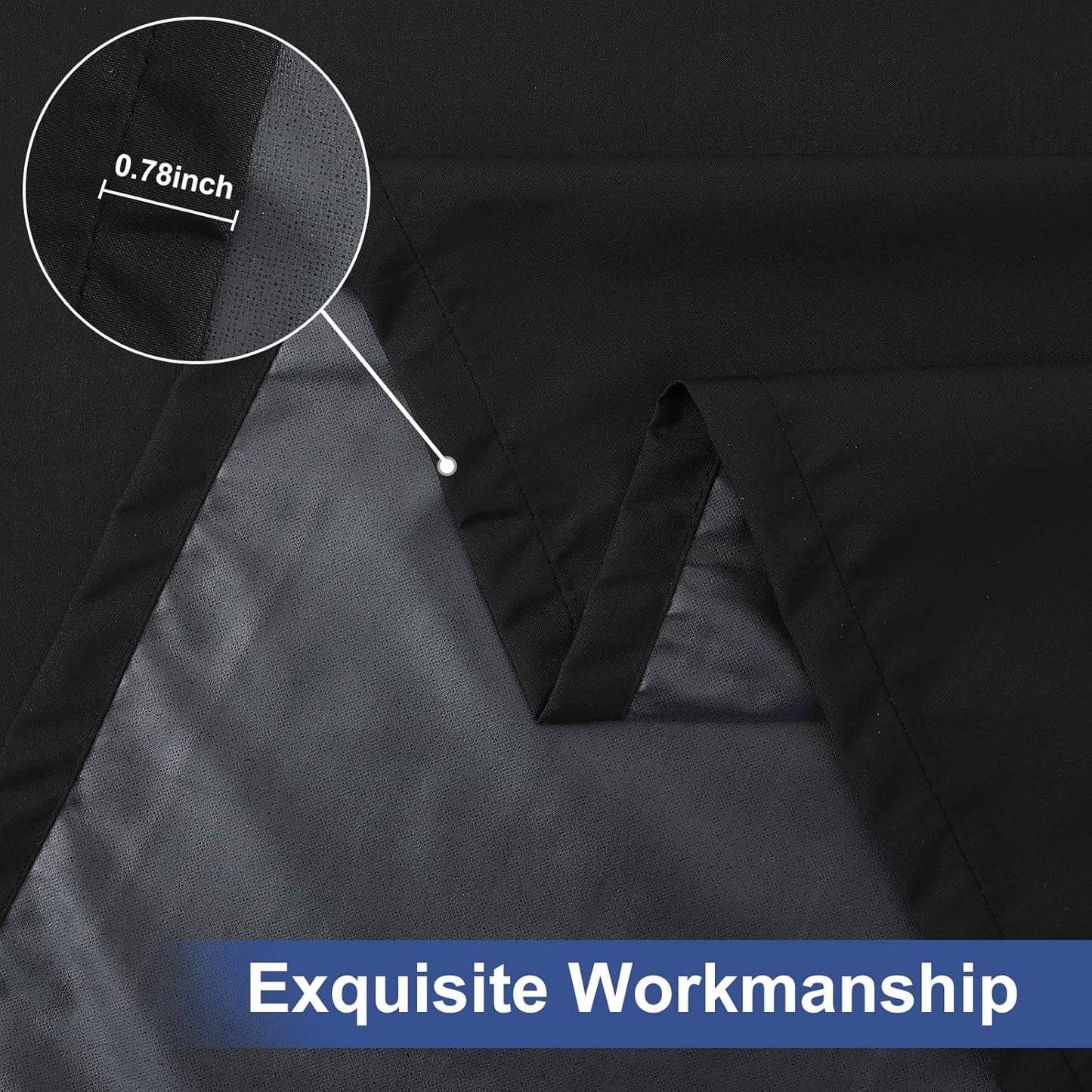 6 Foot Rectangle Elastic Fitted Tablecloth, Waterproof Fabric Table Cover, Washable Polyester Table Cloth for Dinner, Party, Fall (Black, 30" X 72")