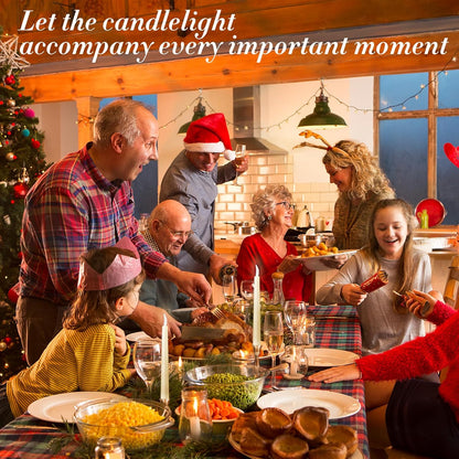 Ivory Taper Candles 10 Inch - Set of 6 Long Candles, 8 Hours Long Burning, Smokeless & Unscented & Dripless, for Weddings, Birthdays, Dinner Parties, Rituals, Prayer, Birthdays, Meditation