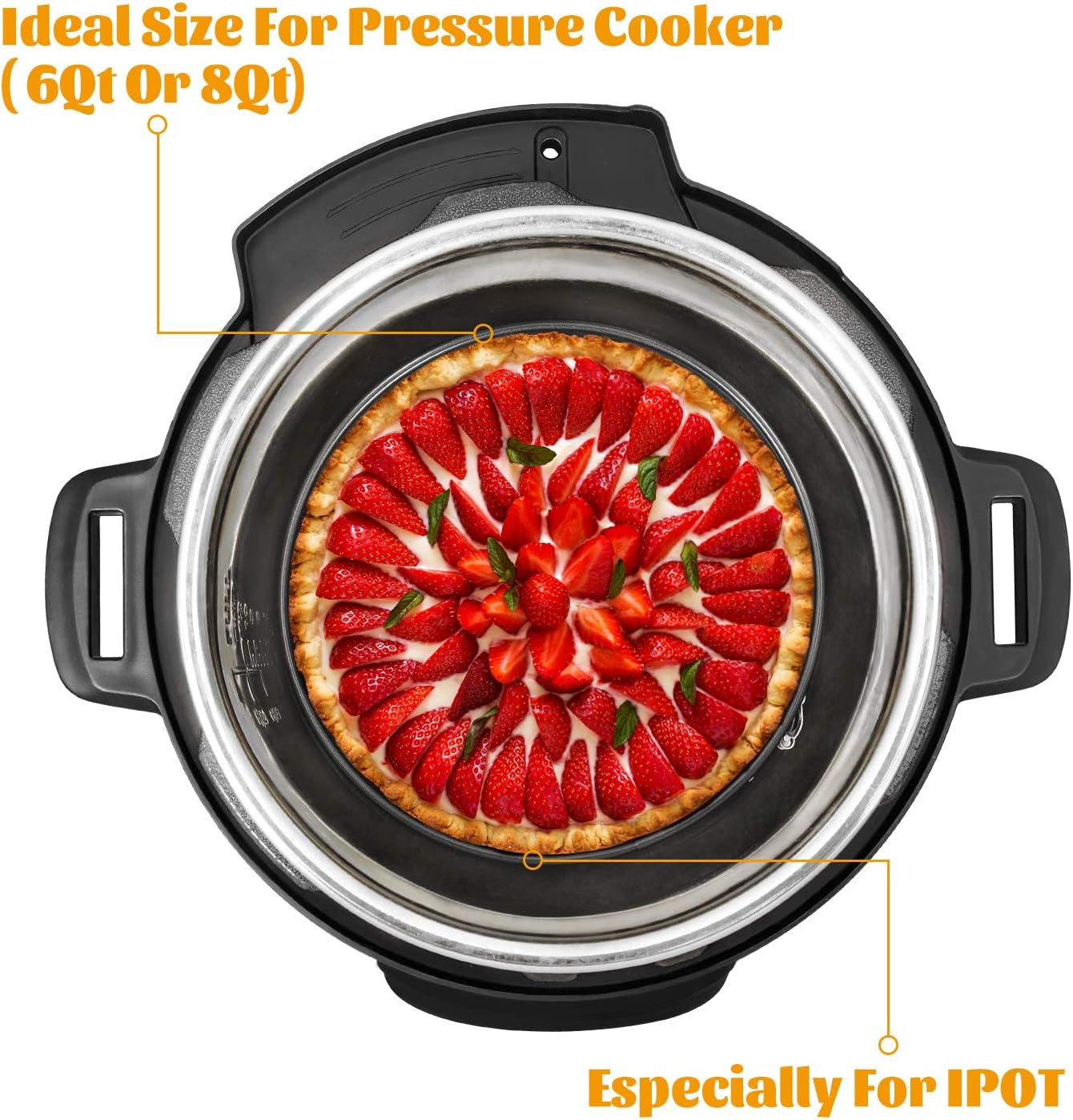 7 Inch Non-Stick Springform Pan/Cheesecake Pan/Leakproof Cake Pan - Accessories for Instant Pot 6, 8 Qt Pressure Cooker