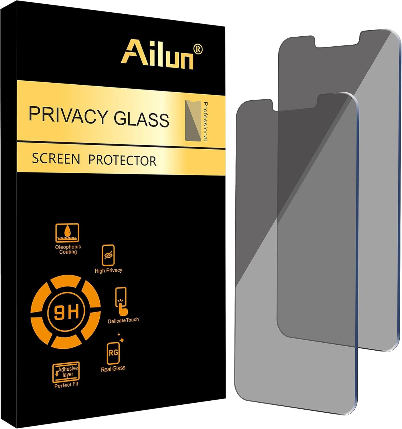 Privacy Screen Protector 2 Pack for Iphone 13 Pro &Mini, Camera Lens Protector 6.1" & 5.4