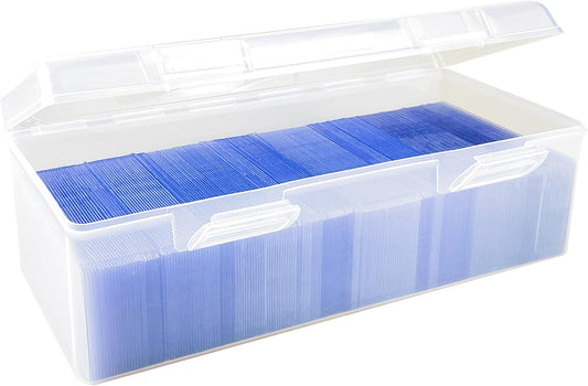 Toploader & Standard Card Storage Box with Handle - Holds 200 Toploader Cards or 750 Regular Cards | Durable Plastic Organizer Case for TCG/CCG, MTG, Collectible Trading Cards - 1 PCS