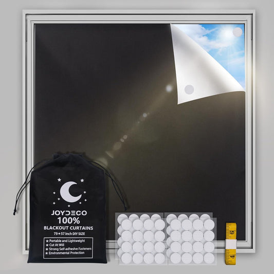 Portable Blackout Shades Curtains 100% Black Out 79 X 57 Inch Shades for Windows Room Darkening Shades Blinds Sun Blocking Shades for Windows Bedroom Dorm Room