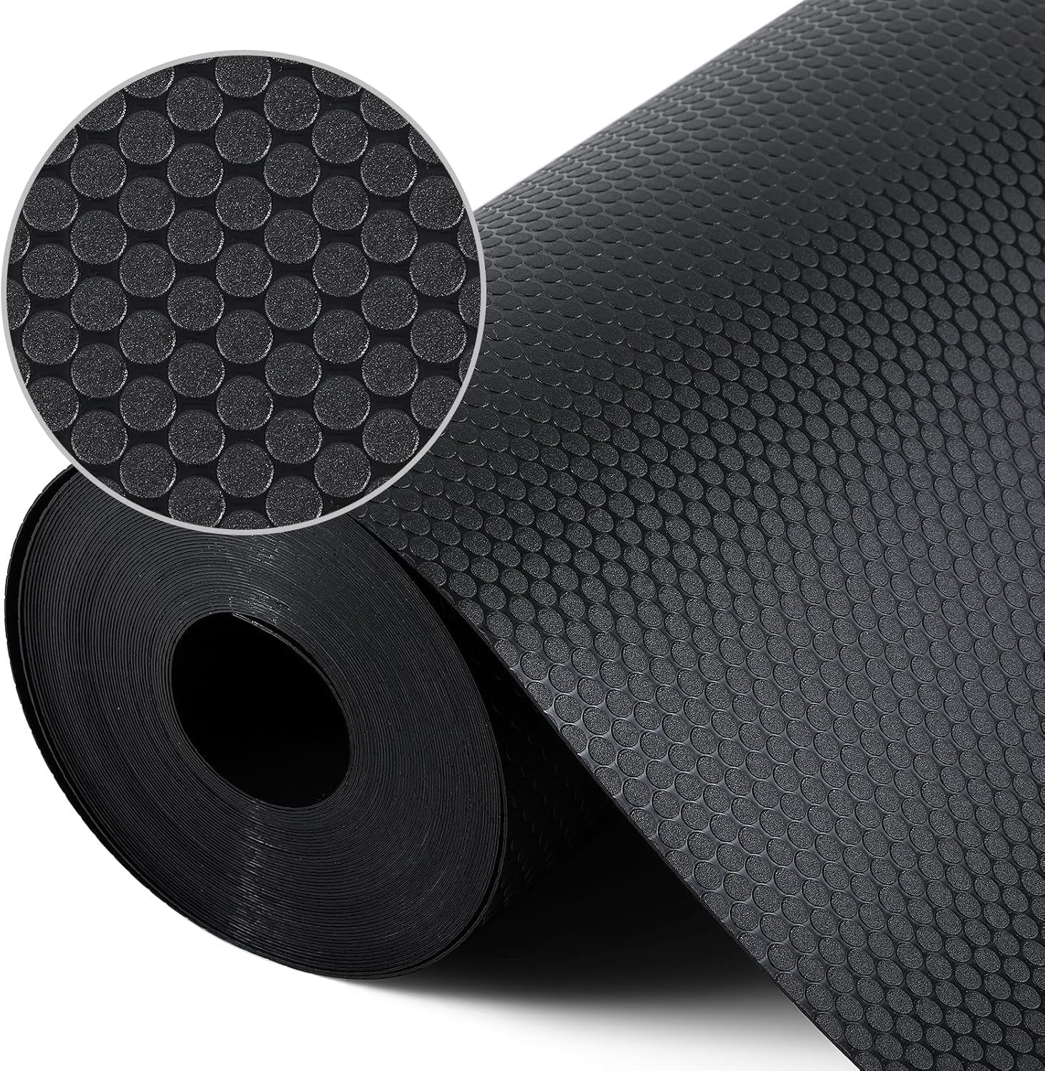 Shelf Liners for Kitchen Cabinets Non Adhesive Drawer Liner for Bathroom Waterproof Refrigerator Liners for Shelves Fridge Plastic Mats Cabinet Cupboard Liner Black 11.8 X 59 Inches