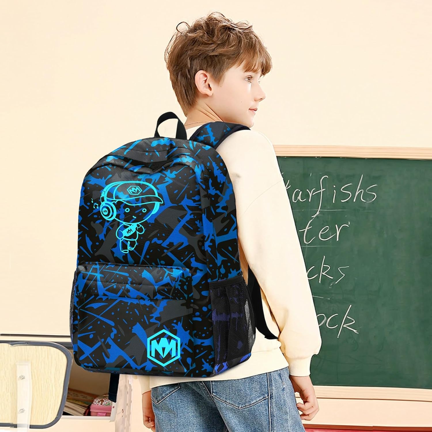 School Backpack for Boys Teens Bookbag Travel Daypack Kids Girls Lunch Bag Pencil Case