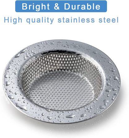 2-Pack Upgraded Double-Layer Kitchen Sink Strainer, Compatible with Most Drain Baskets (Outer Diameter 4.5 Inches)