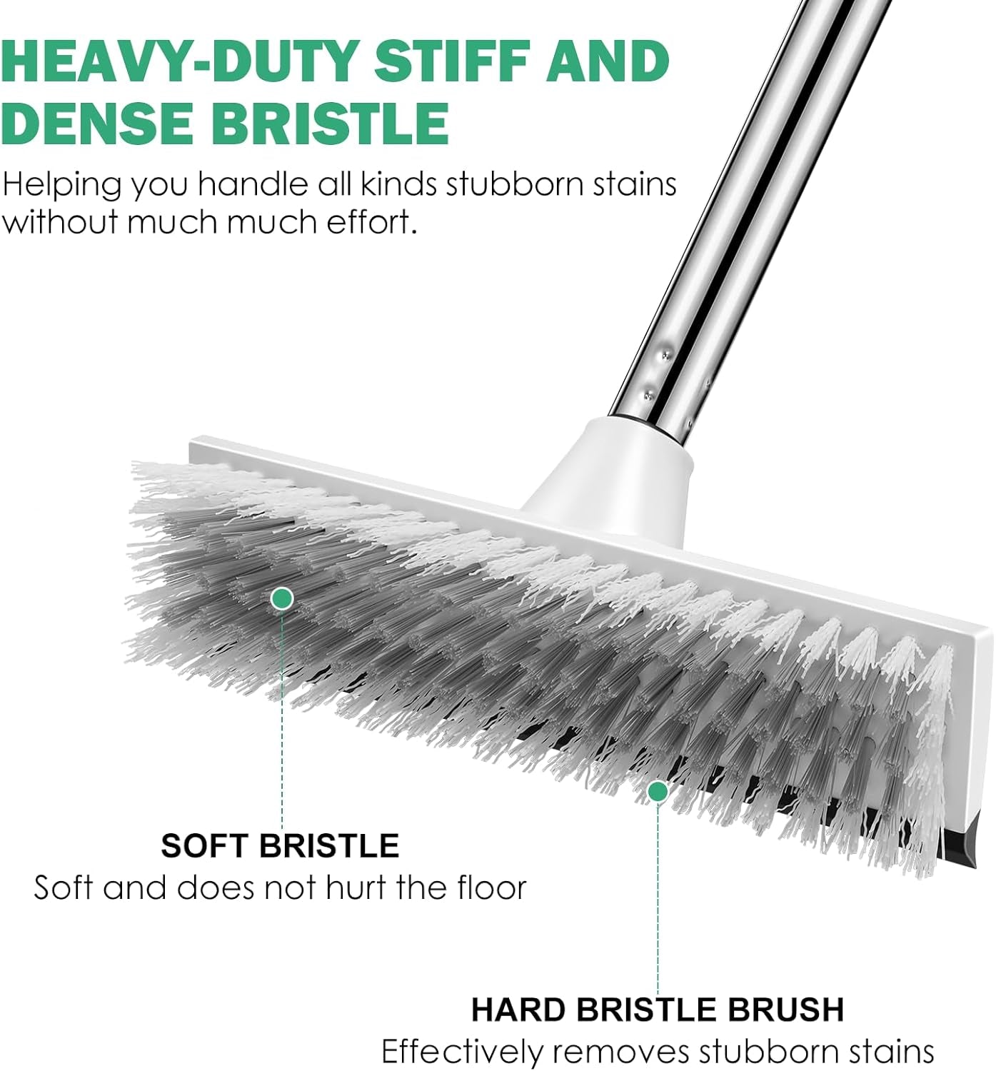 Toilet Brush and Holder & Floor Scrub Brush for Cleaning Shower Bathroom