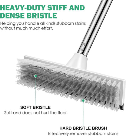 Toilet Brush and Holder & Floor Scrub Brush for Cleaning Shower Bathroom