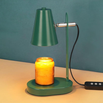Green Candle Warmer Lamp with Timer, Adjustable Dimmable Candle Lamp Warmer, Candle Lamp with 2 Bulbs for Jar Candles & Scented Wax, Lamp Candle Warmer, Candle Warming Lamp for Bedroom Living Room