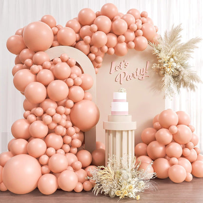 110Pcs Peach Balloons, 18 12 10 5 Inch Pastel Orange Balloons Different Sizes Peach Balloon Arch for Baby Shower Bridal Wedding Mothers Day Birthday Party Decorations