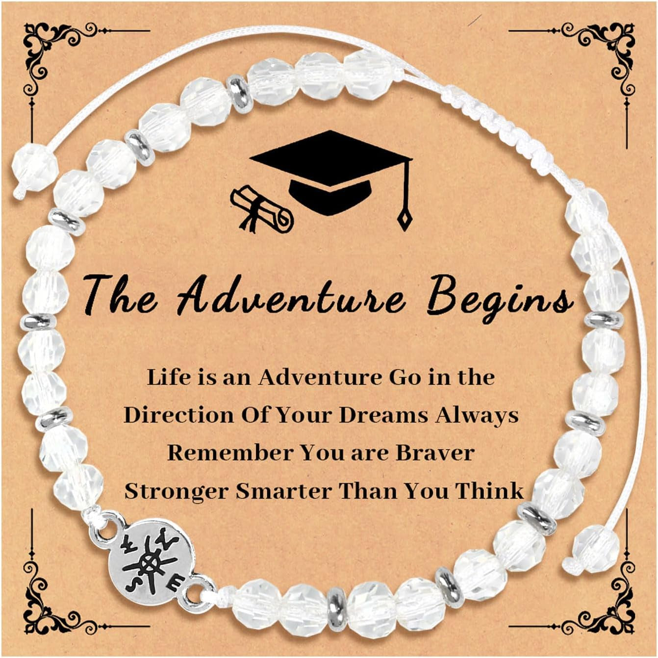 2025 Graduation Gifts for Her Cool High School College Class 5Th 8Th Grade Girls Bracelet Cards Middle School Kindergarten Masters Degree Senior Congratulations Gifts