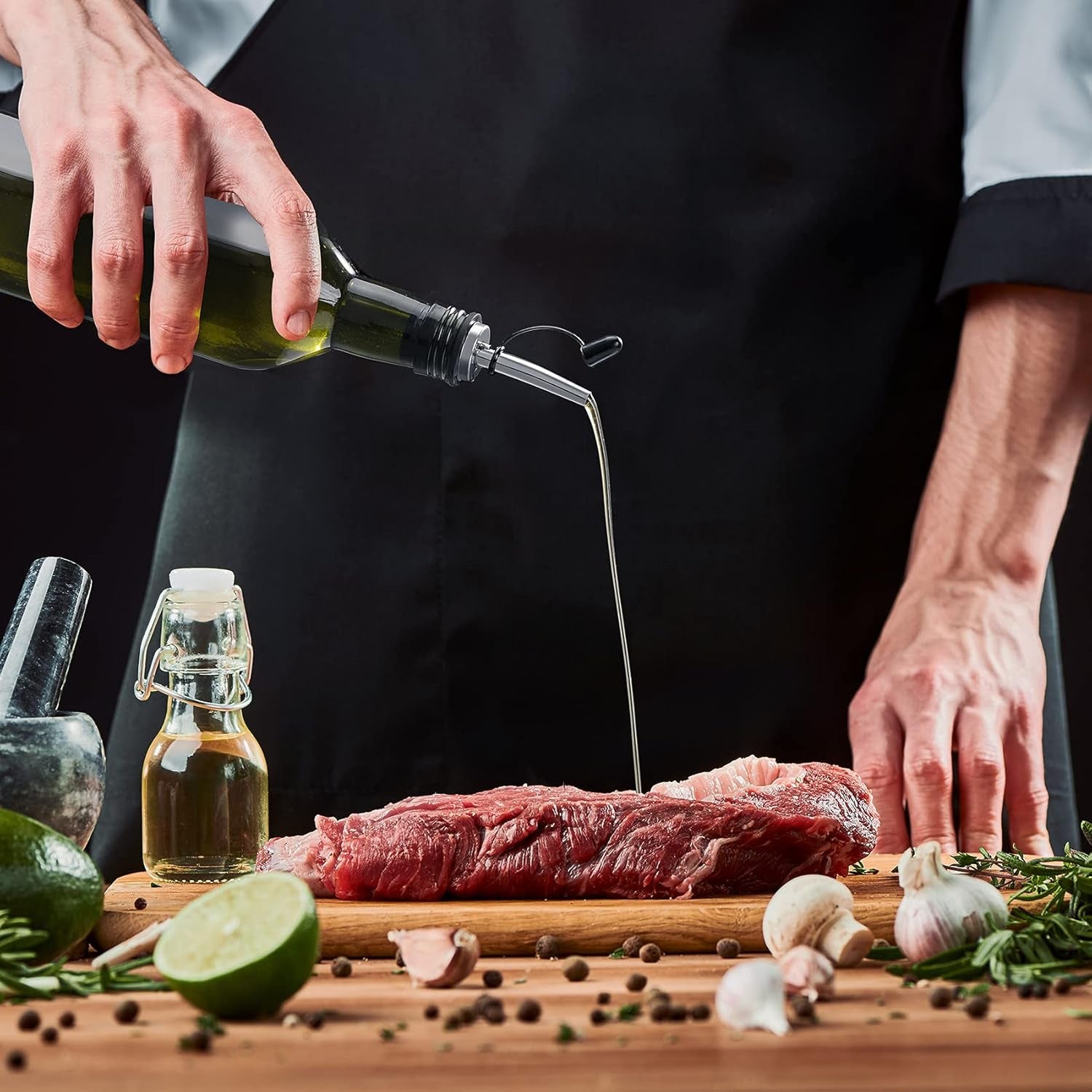 12 Pack Liquor Pour Spout, Stainless Steel Liquor Bottle Pourers with Rubber Dust Caps for Alcohol, Olive Oil, Liquor Pourers with Dust Caps, Speed Pourers, Bar Bartender Accessories