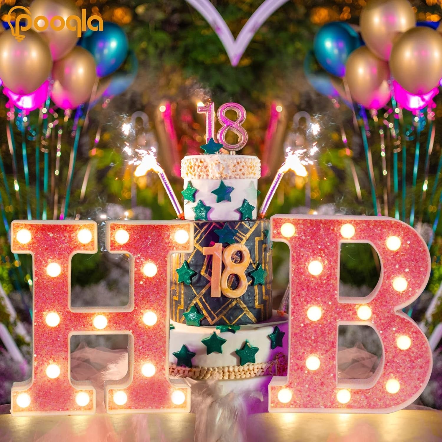 LED Marquee Letter Lights, Light up Pink Letters Glitter Alphabet Letter Sign Battery Powered for Night Light Birthday Party Wedding Girls Gifts Home Bar Christmas Decoration, Pink Letter A