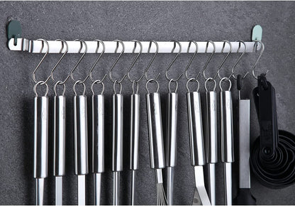 38-Piece Stainless Steel Kitchen Utensils Set with Holder Rack and Hooks, Dishwasher Safe Cooking Tools