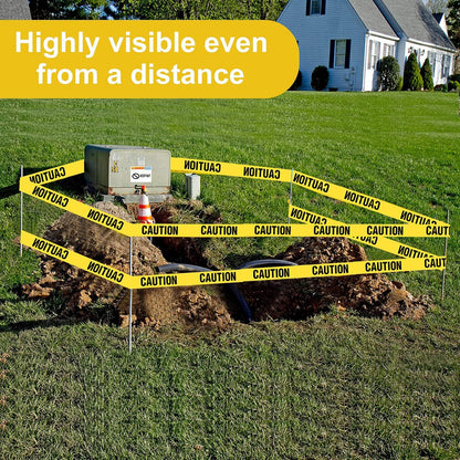 Halloween Decorations Caution Tape 2 Pack, 3" X1000Ft Safty Tape Yellow Caution Tape Roll, Construction Tape for Danger/Hazard Areas/Crime Scene Halloween Party Decorations