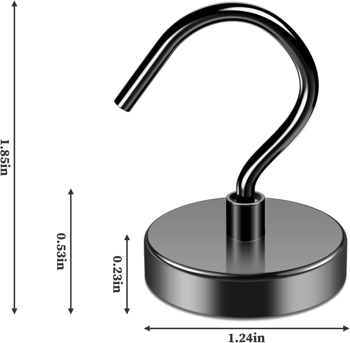 Magnetic Hooks Heavy Duty, 110 Lbs Strong Magnet Hook for Cruise Cabins, Large Magnetic Hooks, Magnets with Hooks for Hanging, Cruise, Curtain, Home, Kitchen, Workplace - 4Pack