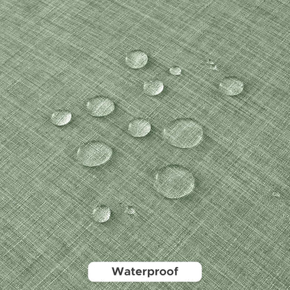 Faux Linen Tablecloths for Rectangular Tables: Water and Stain Resistant Farmhouse Table Covers, Washable Burlap Texture for Kitchen Dining and Parties (2 Pack, 52x70 Inches, Sage Green)