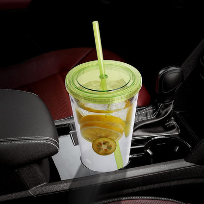 32Oz Acrylic Tumblers with Lid and Straws,Double Walled Clear Plastic Straw Cup,Reusable Insulated Cups Perfect for Parties,Birthdays,Weddings -2 Pack