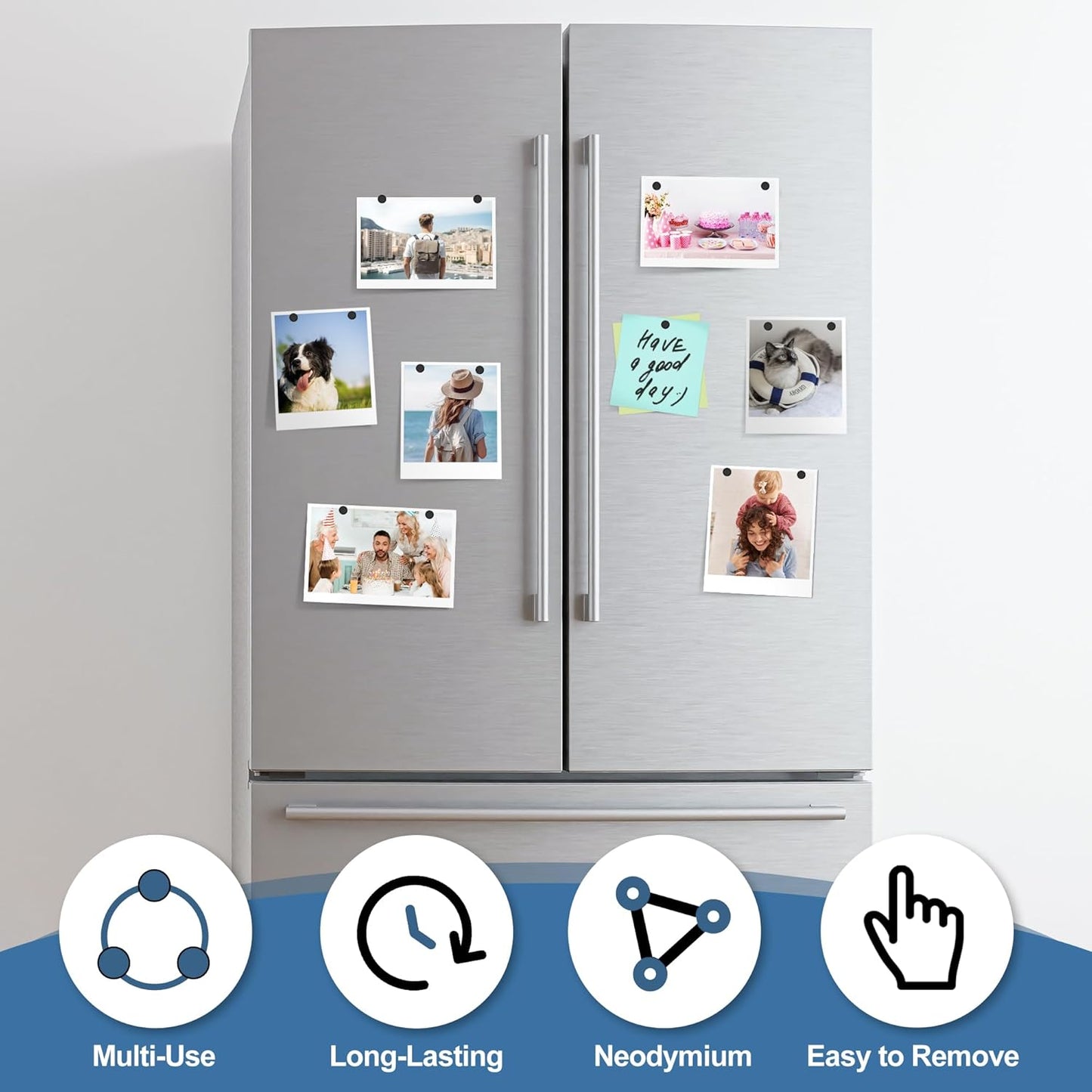 40 Pcs Refrigerator Magnets, 6X2Mm Small round Fridge Magnets, Multi-Use Premium Neodymium Tiny Circle Magnets, for Whiteboard, Billboard, Crafts, DIY, Home, Kitchen, Office, School (Black)