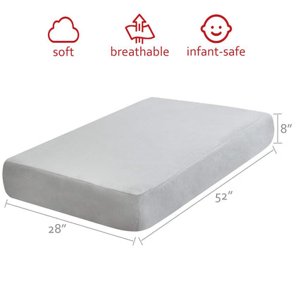 Flannel Crib Sheet 2 Pack, 100% Cotton Flannel, Heavenly Soft Fitted Sheet for Standard Crib (28" X 52") and Toddler Mattresses, Grey&Pink