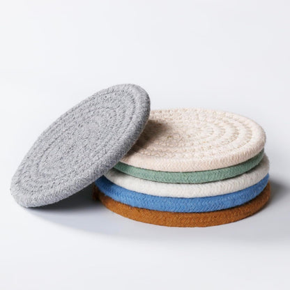 Coaster for Drink, Beer, Coffee, Cotton Coaster Set of 6 for Kinds Cups, Home Kitchen Table Decor Essentials Bar Accessories House Warming Gifts