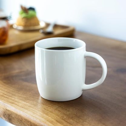 12 oz Ceramic Coffee Mugs Set of 12 with Large Handle - Lightweight, Dishwasher & Microwave Safe for Latte, Cappuccino, Cocoa, and Milk