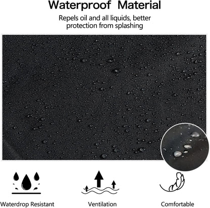 Waterproof Rubber Vinyl Apron for Unisex Adult, Adjustable, Lightweight, Chemical Resistant Extra Long Work Apron
