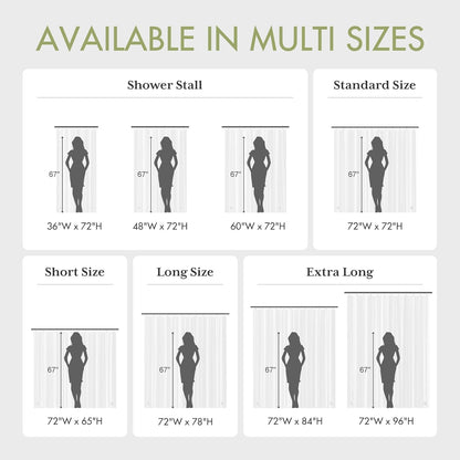 Small Shower Curtain Liner, 36X72 Stall Plastic Clear Shower Curtain Liner, PEVA Cute Narrow Shower Liner, Stand up Shower Curtain Liners with 2 Magnets and 6 Rustproof Grommet Holes