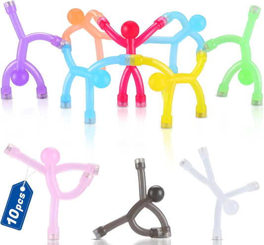 10Pcs Fridge Magnets Men, Cute Refrigerator Magnet Man, Fun Magnetic Toys Humanoid Magnet Toys for Man, Colorful Magnetic People Magnets Adults for Locker, Whiteboard Decorative, Transparent