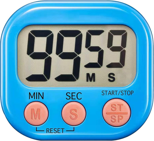 Timer for Kids,Oversized Display,Kitchen Timer Digital,Magnetic Back,Loud Ring,Stand for Cooking,Classroom,Bathroom,Teachers,Kids（Blue）