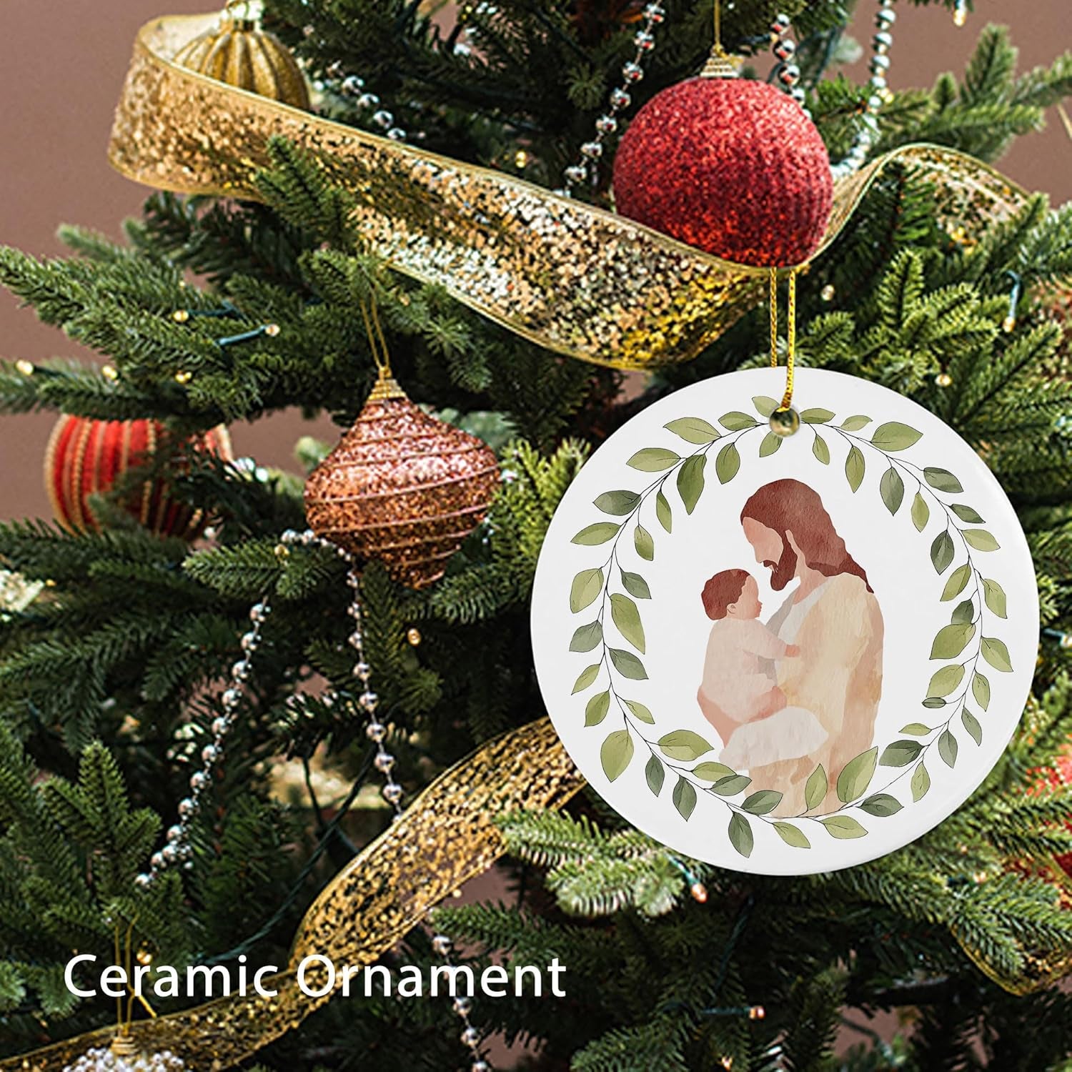Miscarriage Baby Loss Ornament, Jesus Christ Holding Baby Ornament, Miscarriage Ceramic Gift, Baby Loss Gift, Baby Loss Sympathy Gift, Miscarriage Keepsake