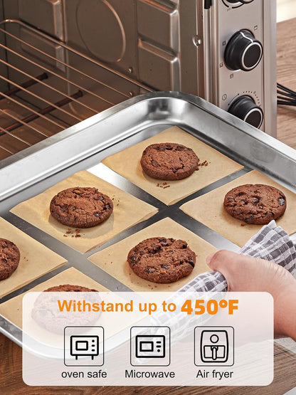 4X4 Inch Parchment Paper Sheets, 200Pcs Unbleached Parchment Paper for Baking, Non-Stick Precut Square Baking Paper, for Wrapping Candy Seprating Cup Cake Cookie and More