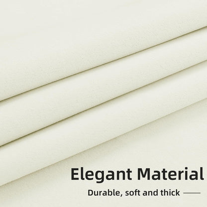 French Door Curtains, Thermal Insulated Privacy Blackout Door Window Tie up Curtains for Entryway Front Door, 1 Panel, 26X40 Inch, Ivory