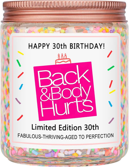 30Th Birthday Decorations Gifts for Her Him, Happy 30Th Birthday Candle Gift for Women Men, Funny 30 Years Old Ideas- Vanilla Candles