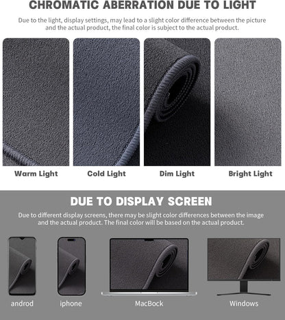 2-Piece Ultra Thin Bathroom Rug Set, Absorbent Quick-Dry Non-Slip Floor Mats for Under Door Use, Machine Washable (Dark Grey)