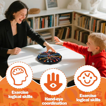 Updated Version Brainy Knots Game,Puzzle New Board Games 2025 Safe and Sturdy for Travel Party Activities Rope Challenge,2 Player Fun Educational Family Board Games for Kids and Adults