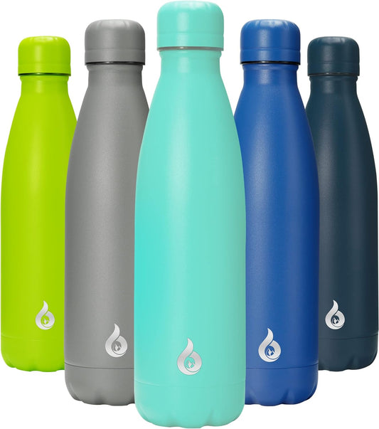 Stainless Steel Water Bottles 17Oz Insulated Water Bottle for Travel,Turquoise