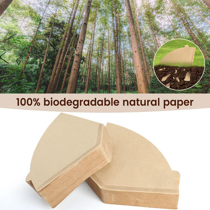 160 Count Cone Coffee Filters #4, Unbleached 04 Coffee Filters 8-12 Cup, Disposable Natural Paper Filters, No.4 Cone Filters for Ninja, Pour over and Drip Coffee Maker